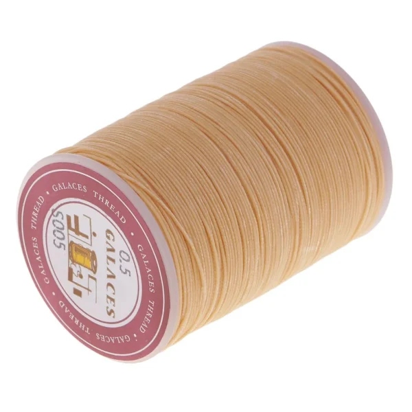 Marque Generique Fil Rond Ciré Par Polyester De 130 Mètres Cousant Piquant Beige 4