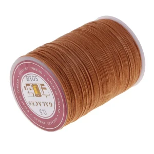 Marque Generique Fil à Cirer Rond De Polyester De 130 Mètres Cousant Piquant Brun 11