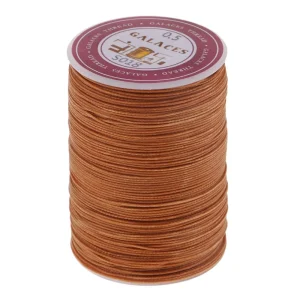 Marque Generique Fil à Cirer Rond De Polyester De 130 Mètres Cousant Piquant Brun 15