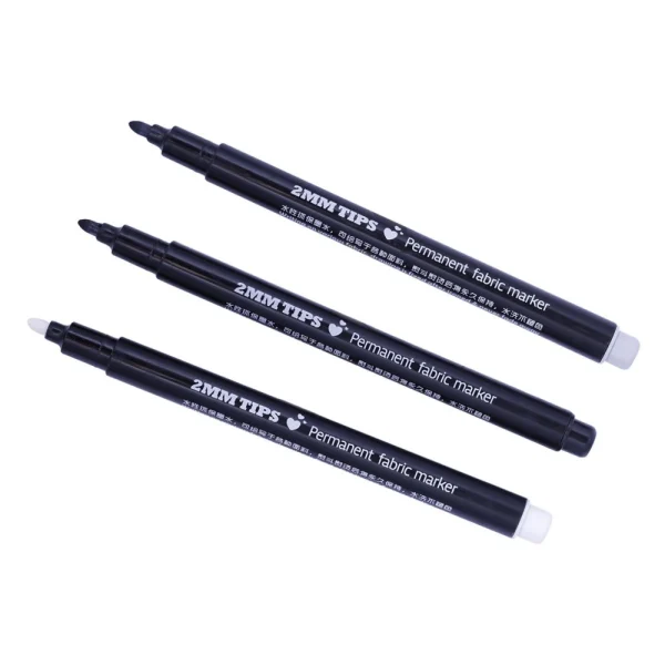 Marque Generique Stylos Permanents De Fabricant De Tissu De 3Pcs / Set 2mm Pour Le Sac … 3