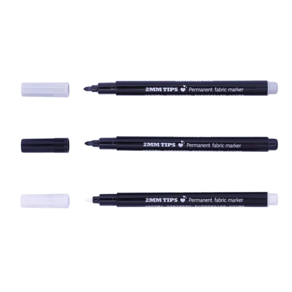 Marque Generique Stylos Permanents De Fabricant De Tissu De 3Pcs / Set 2mm Pour Le Sac … 5