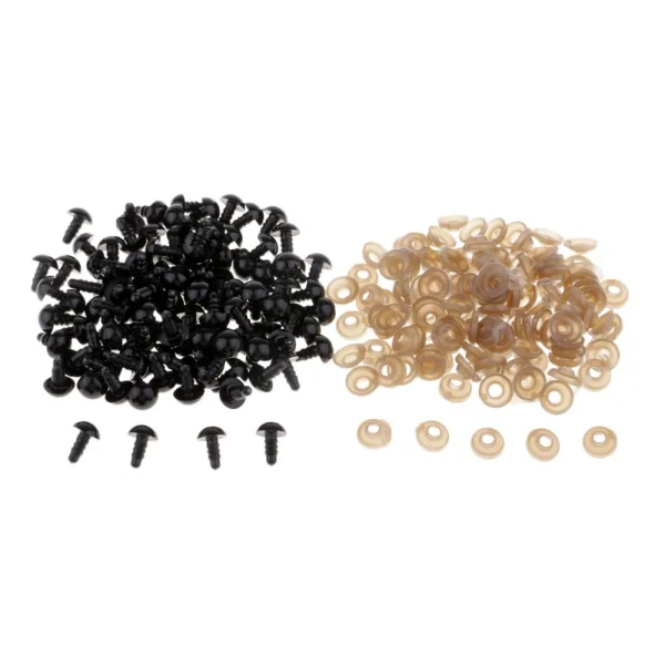 Marque Generique 100pcs Yeux De Sécurité En Plastique Noirs Pour Ours En Peluche / Po… 3