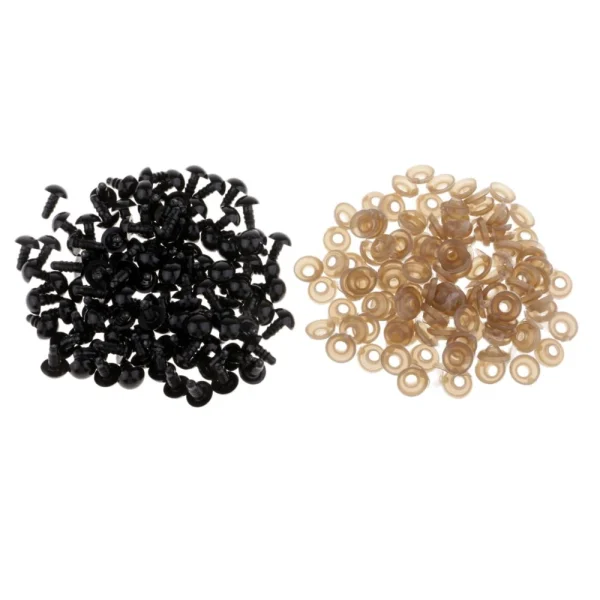 Marque Generique 100pcs Yeux De Sécurité En Plastique Noirs Pour Ours En Peluche / Po… 5