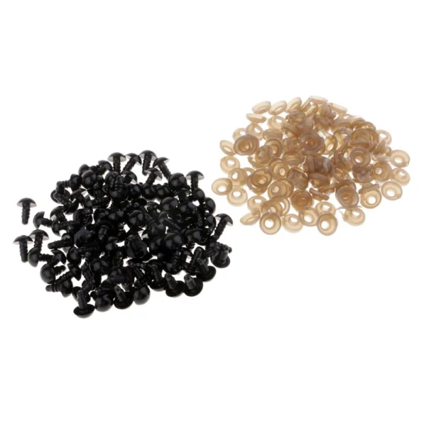 Marque Generique 100pcs Yeux De Sécurité En Plastique Noirs Pour Ours En Peluche / Po… 6