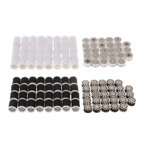 Marque Generique 60pcs Set De Fils De Machine à Coudre Kit De Canette De Bobine De Mac… 6