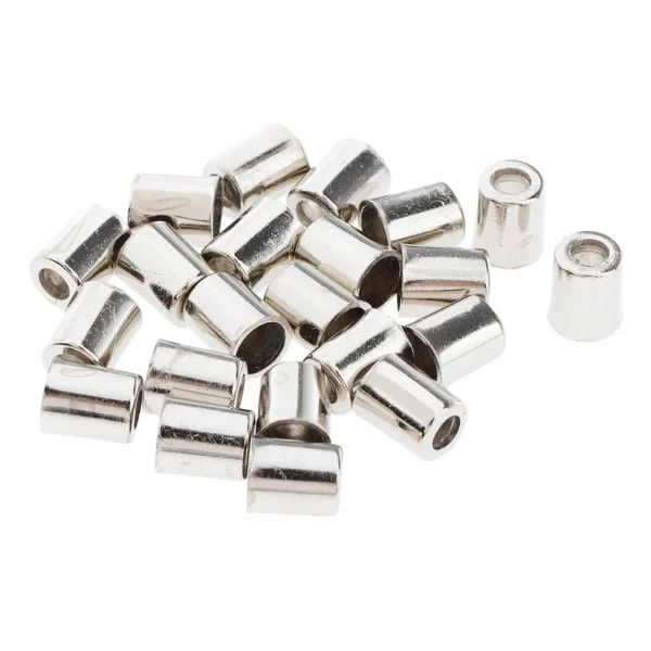 Marque Generique 20pcs Métal Cloche Cordon Cordon Fin Corde Stopper Corde Paracord Ver… 4
