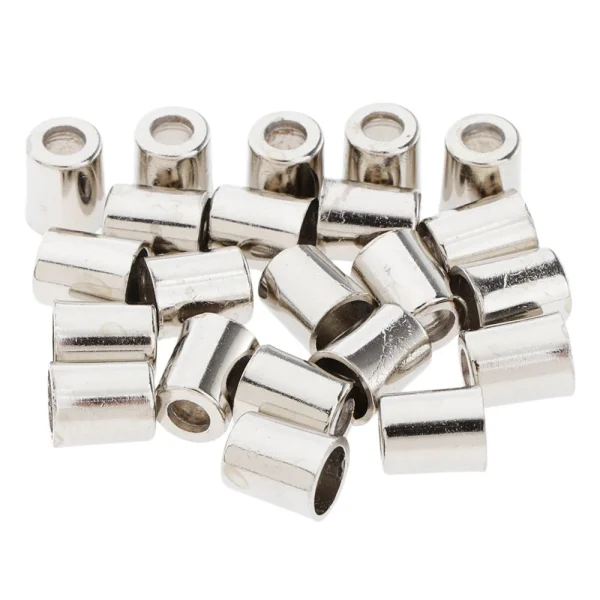Marque Generique 20pcs Métal Cloche Cordon Cordon Fin Corde Stopper Corde Paracord Ver… 5