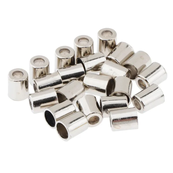Marque Generique 20pcs Métal Cloche Cordon Cordon Fin Corde Stopper Corde Paracord Ver… 6