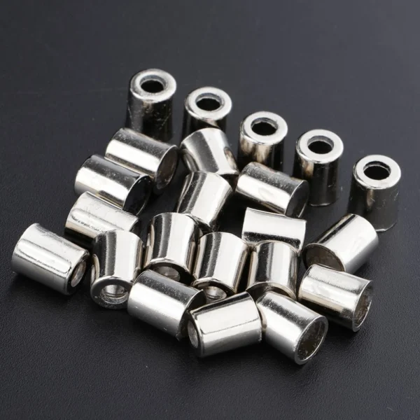 Marque Generique 20pcs Métal Cloche Cordon Cordon Fin Corde Stopper Corde Paracord Ver… 1