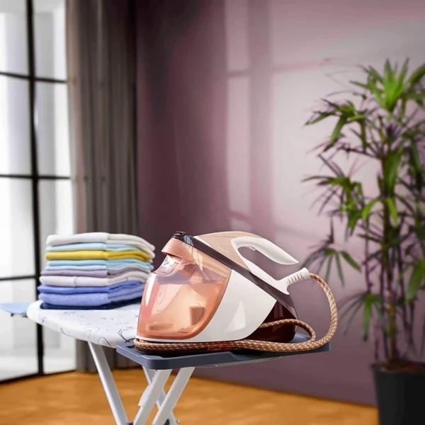 Philips Centrale Vapeur De 1,8L 7,5 Bars 2100W Violet Doré Blanc 1