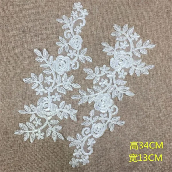 Marque Generique Applique De Dentelle Blanche 4