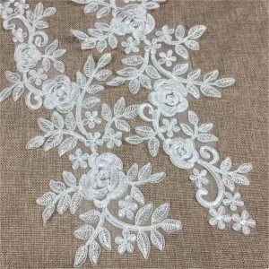 Marque Generique Applique De Dentelle Blanche 15
