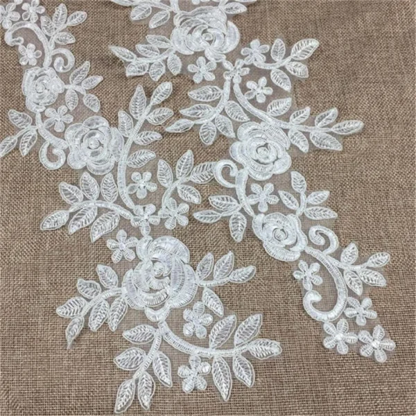 Marque Generique Applique De Dentelle Blanche 6