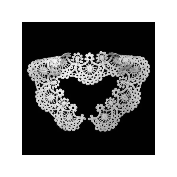 Wewoo Dentelle De Lait De Vin Rouge Brodée Collier Creux Faux Accessoires D… 5