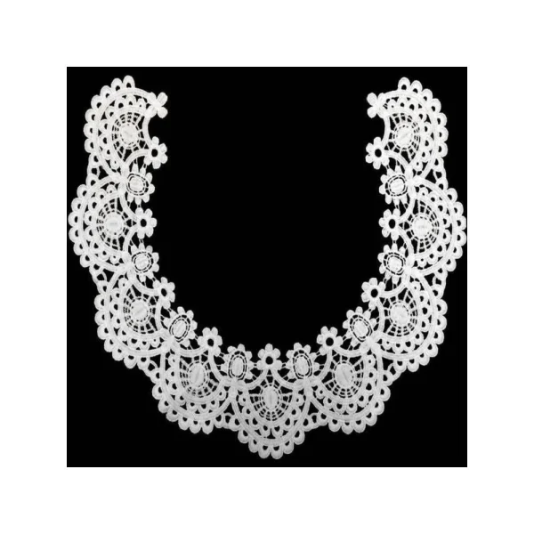 Wewoo Dentelle De Lait De Vin Rouge Brodée Collier Creux Faux Accessoires D… 4
