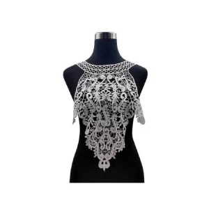 Wewoo Blanc Brodé Dentelle Collier De Fleur En Trois Dimensions Creux Faux … 9