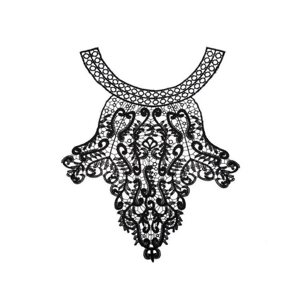 Wewoo Blanc Brodé Dentelle Collier De Fleur En Trois Dimensions Creux Faux … 4