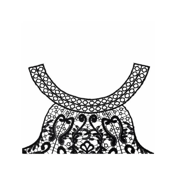 Wewoo Blanc Brodé Dentelle Collier De Fleur En Trois Dimensions Creux Faux … 5