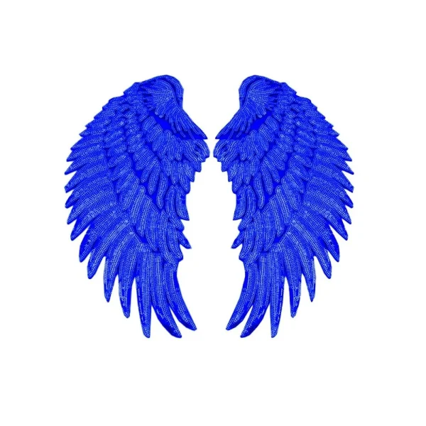Wewoo Bleu Royal Une Paire De Paillettes En Forme D’aile De Patch Autocollan… 3