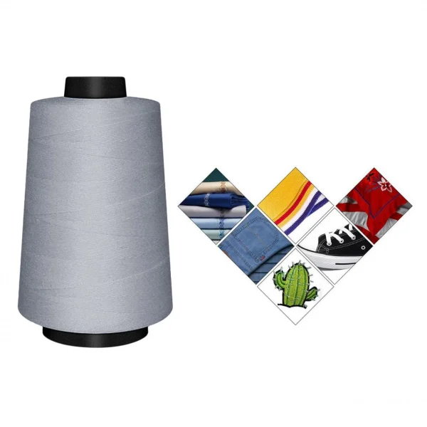 Marque Generique Bobines De Fil À Coudre Polyester Coloré Assorti Gris 3