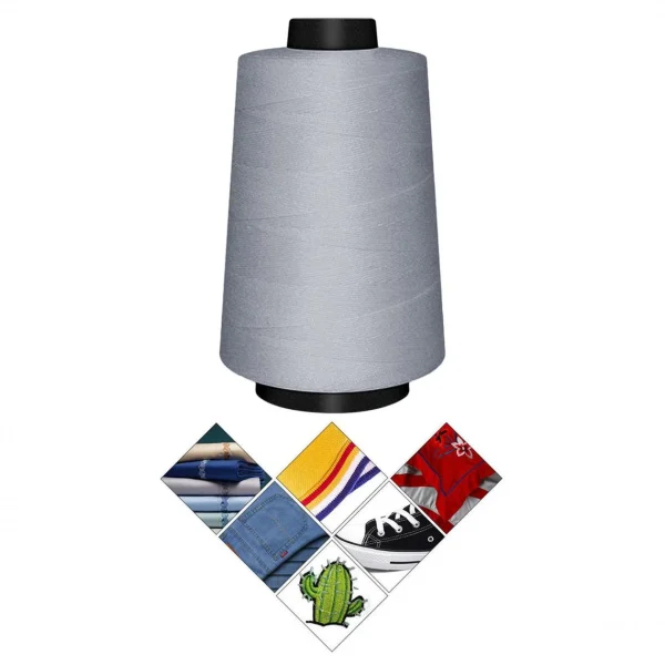 Marque Generique Bobines De Fil À Coudre Polyester Coloré Assorti Gris 5