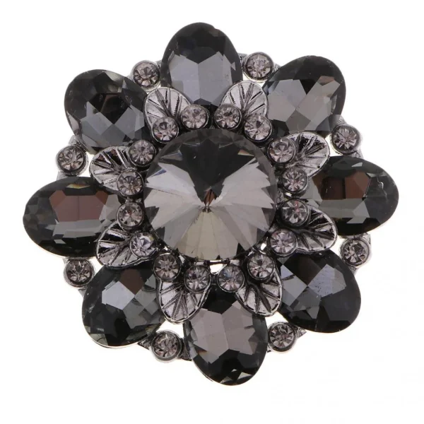 Marque Generique Bouton Alliage Strass Shank Bouton Fleur Décor 4