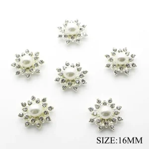 Marque Generique Boutons De Fleurs Strass Dos Plat Strass 7