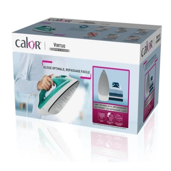 CALOR FV1710C0 Fer A Repasser Vapeur, 1800 W, Débit Vapeur 24 G/min, … 6