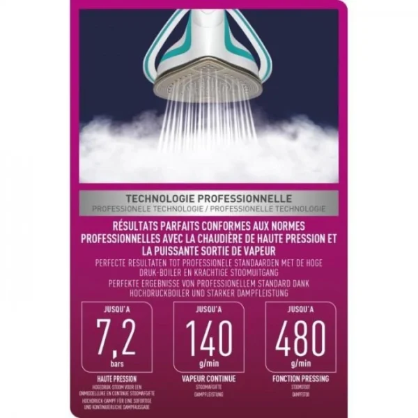 Centrale Vapeur CALOR GV9568C0 Pro Express Ultimate , 7,2 Bars, Jusqu’… 3