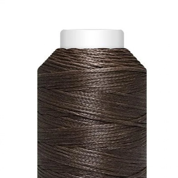 Marque Generique Cordon En Polyester Fil Ciré Pour Coudre Le Cuir Artisanal Marron 3