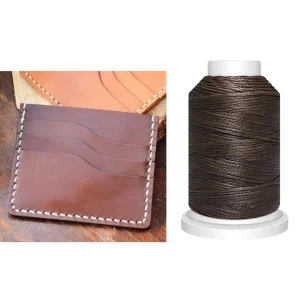 Marque Generique Cordon En Polyester Fil Ciré Pour Coudre Le Cuir Artisanal Marron 11