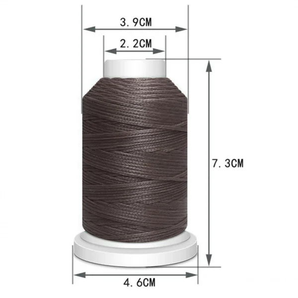 Marque Generique Cordon En Polyester Fil Ciré Pour Coudre Le Cuir Artisanal Marron 5