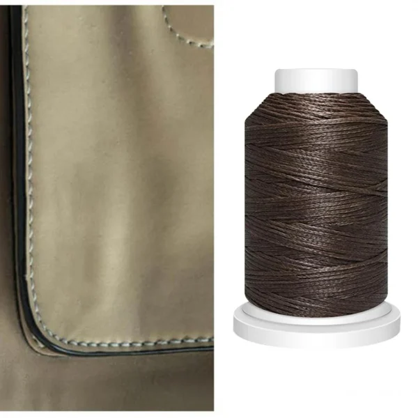 Marque Generique Cordon En Polyester Fil Ciré Pour Coudre Le Cuir Artisanal Marron 6