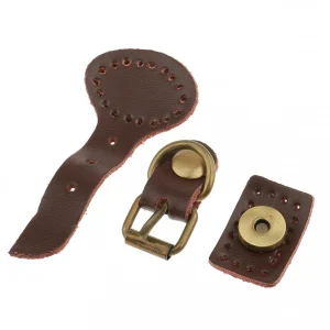 Marque Generique Cuir Cousu Sur Le Cuir Boucles Magnétiques Boucles Bricolage Sac Remp… 9
