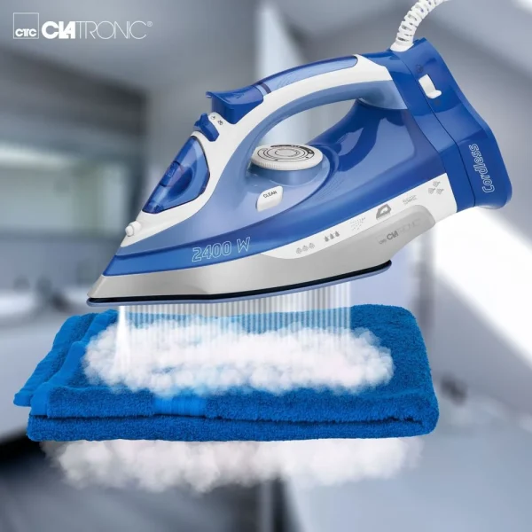 Clatronic Fer à Vapeur Sans Fil Avec Semelle En Céramique Vapeur Verticale 240… 5
