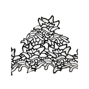 Wewoo Dentelle Bicolore Fleur Broderie Tissu Autocollant Bricolage Vêtement… 11