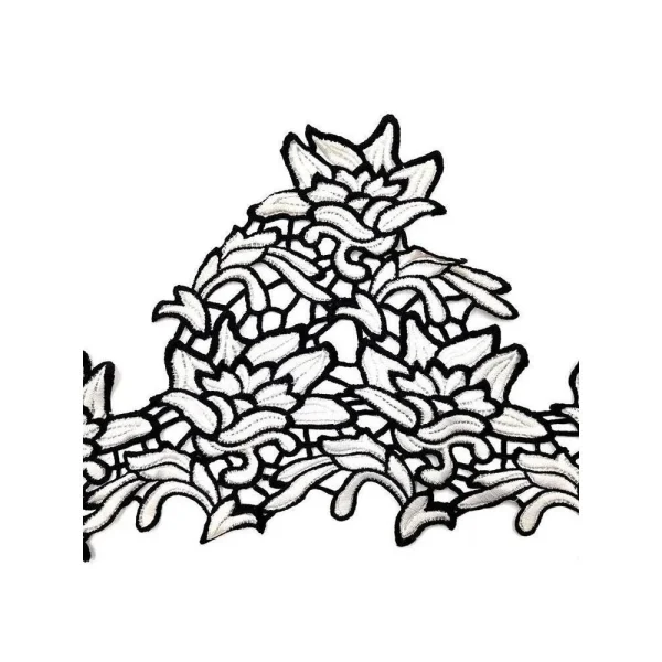 Wewoo Dentelle Bicolore Fleur Broderie Tissu Autocollant Bricolage Vêtement… 4
