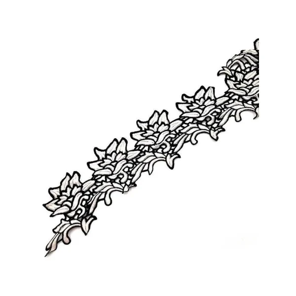 Wewoo Dentelle Bicolore Fleur Broderie Tissu Autocollant Bricolage Vêtement… 5