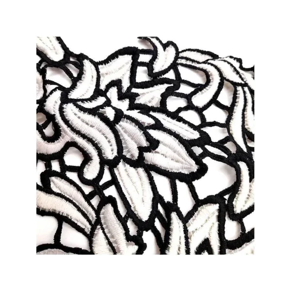Wewoo Dentelle Bicolore Fleur Broderie Tissu Autocollant Bricolage Vêtement… 6
