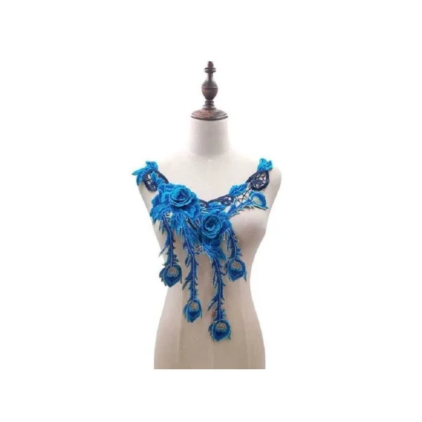 Wewoo Dentelle Broderie Collier Fleur En Trois Dimensions Couleur Creuse Col… 3