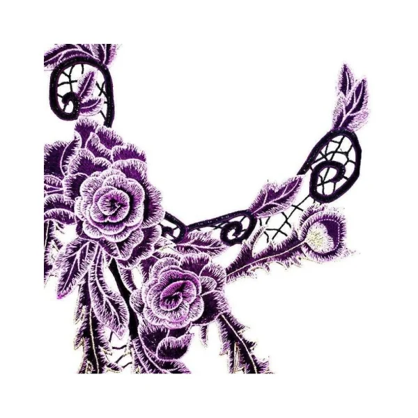 Wewoo Collier De Broderie De Dentelle De Fleur De Couleur Creuse En Trois Di… 6