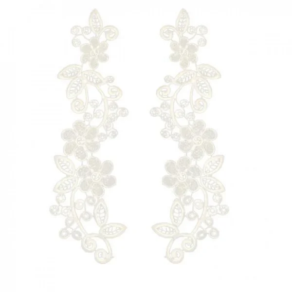 Marque Generique Dentelle Florale Appliqué 1