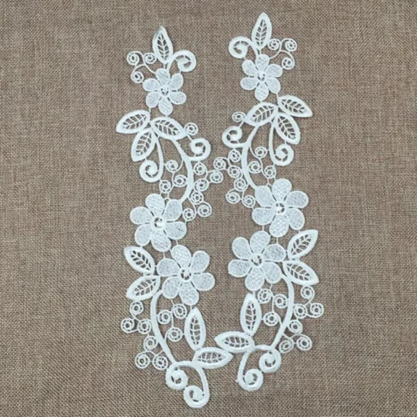 Marque Generique Dentelle Florale Appliqué 3