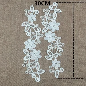 Marque Generique Dentelle Florale Appliqué 11
