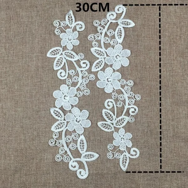 Marque Generique Dentelle Florale Appliqué 4