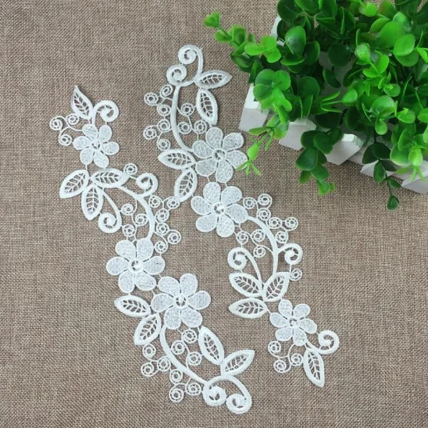 Marque Generique Dentelle Florale Appliqué 5