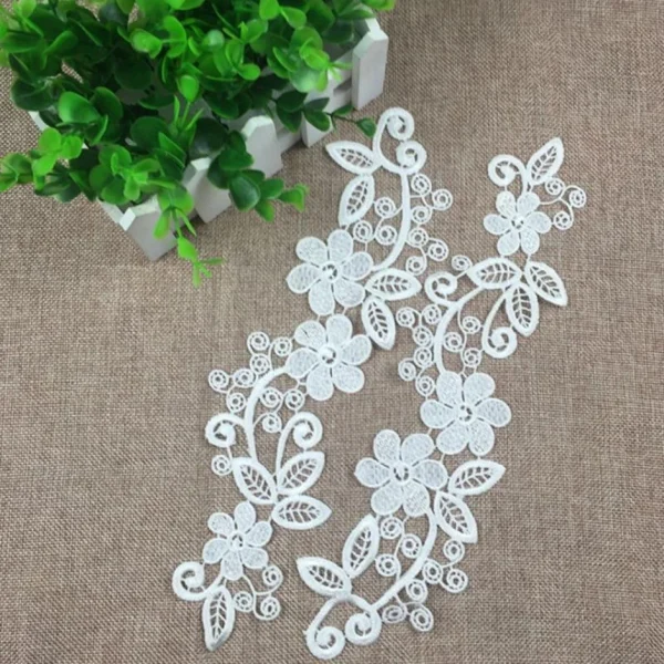 Marque Generique Dentelle Florale Appliqué 6