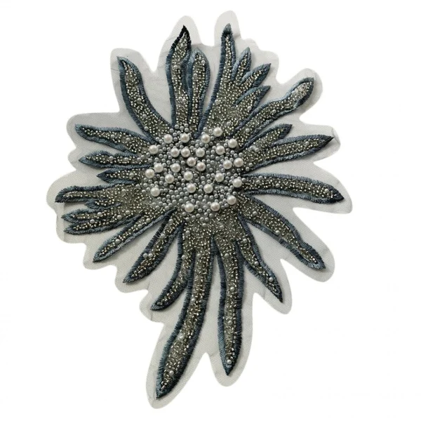Marque Generique Faux Perles Fleurs Patchs Coudre Sur Pâte Garniture Brodée Appliques… 3