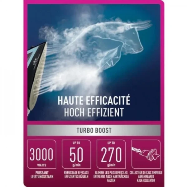 Fer A Repasser CALOR FV5695C0 TURBO PRO Anti Calc 3000 W Aqua Metal 3