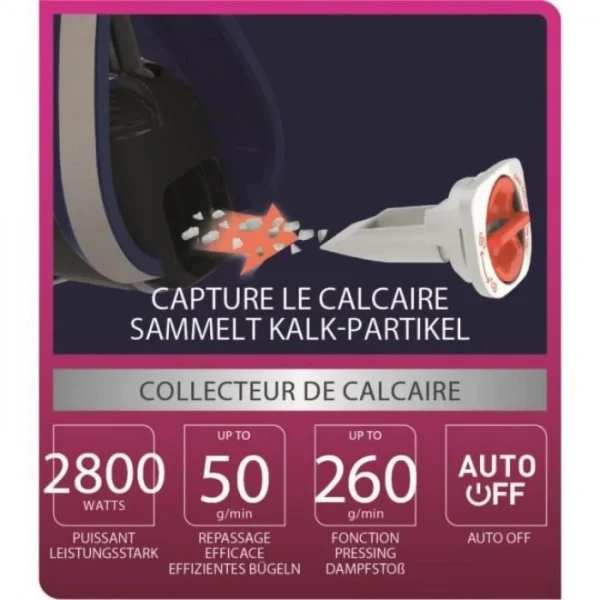 Fer A Repasser CALOR FV6846C0 Ultragliss Anti-Calc Plus, , Vapeur 50g/… 5
